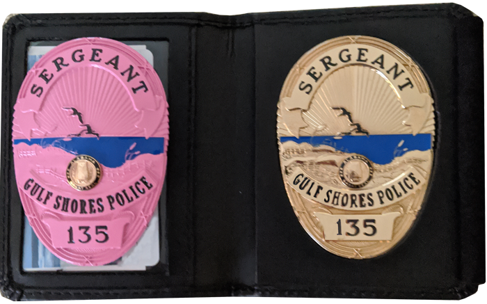 GulfShorePolice20 Breast Cancer Badge